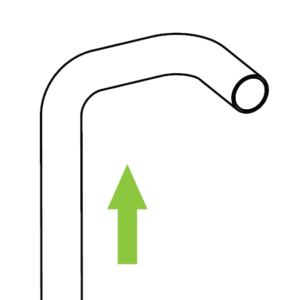Double elbow piping icon